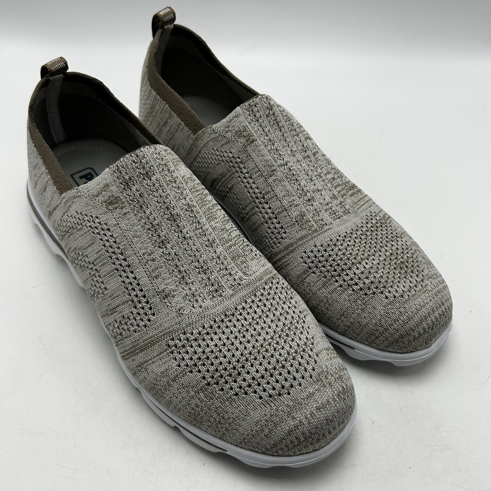 Propet Sneakers Womens 11 M Travelactiv Stretch Slip-On Shoes Beige Minimalist